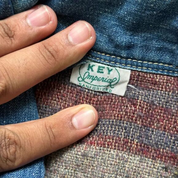 Vintage 50s Key Imperial Sanforized Denim Work Jacket Size Small - Picture 4 of 5